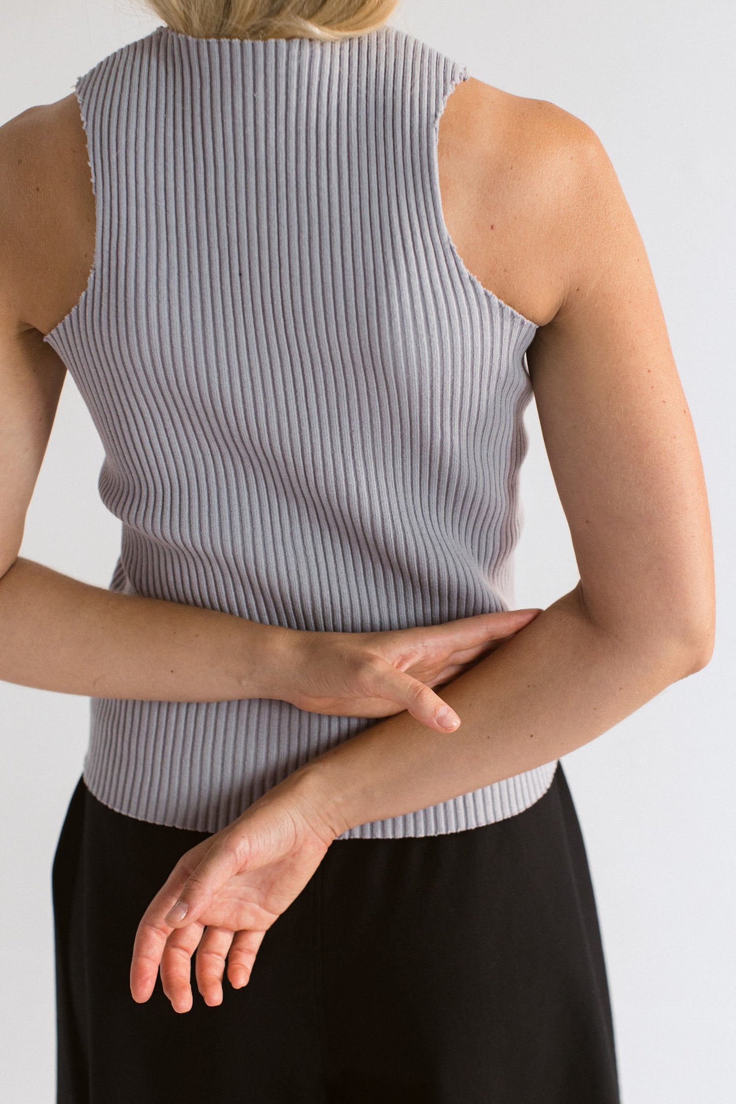 Pretzel Chunky Top in Silver Grey