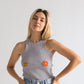 Pretzel Chunky Top in Silver Grey