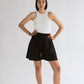 Pretzel Chunky Top in Meringue White