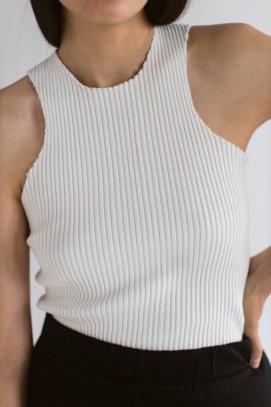 Pretzel Chunky Top in Meringue White