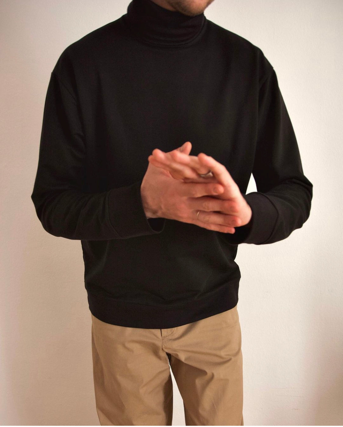 Men Turtleneck in French Terry