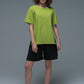 O-neck T-shirt in Lime