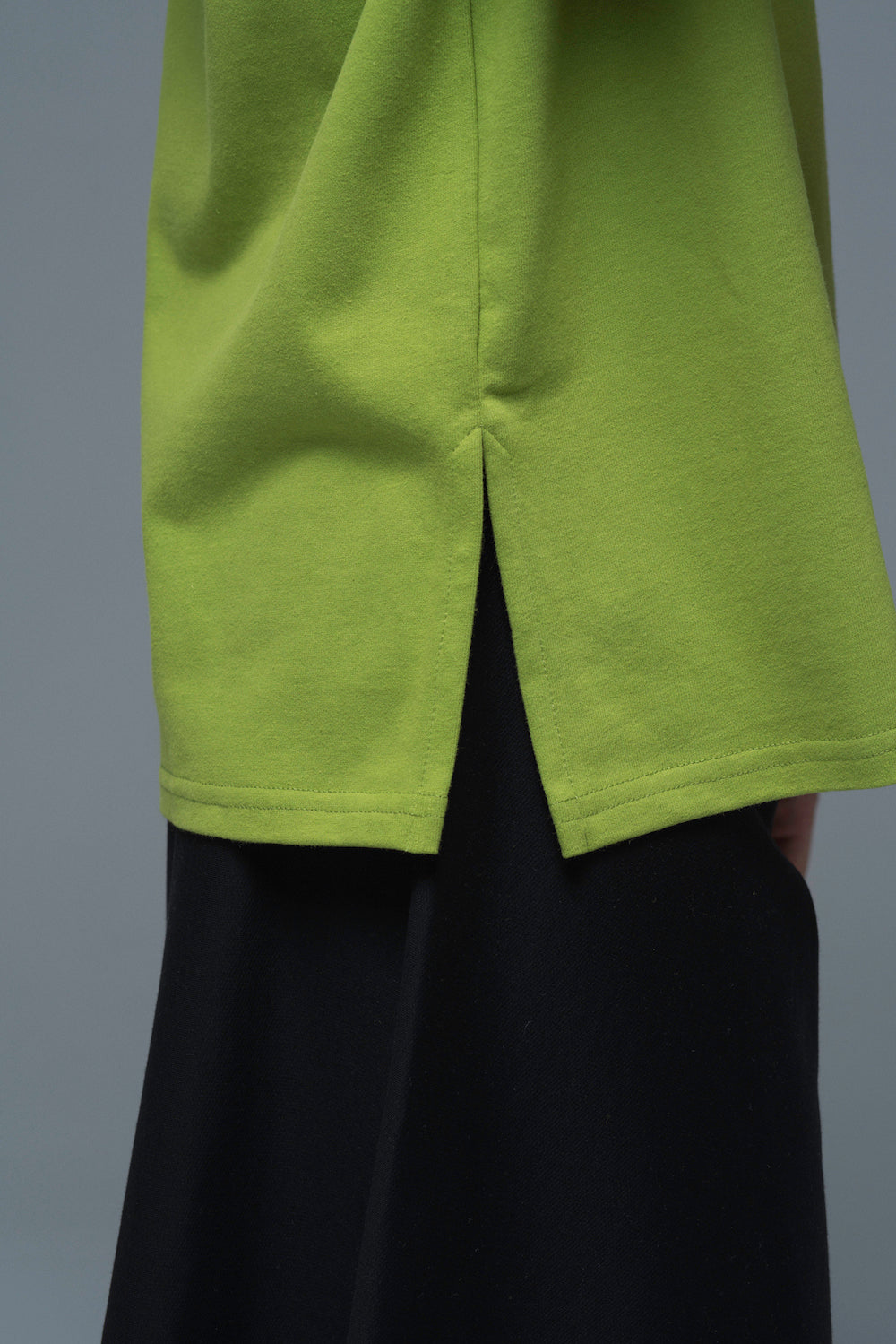 O-neck T-shirt in Lime