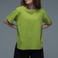 O-neck T-shirt in Lime