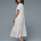 'Match Point' Midi Dress in White