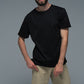 Men’s T-shirt in Black Silky Cotton