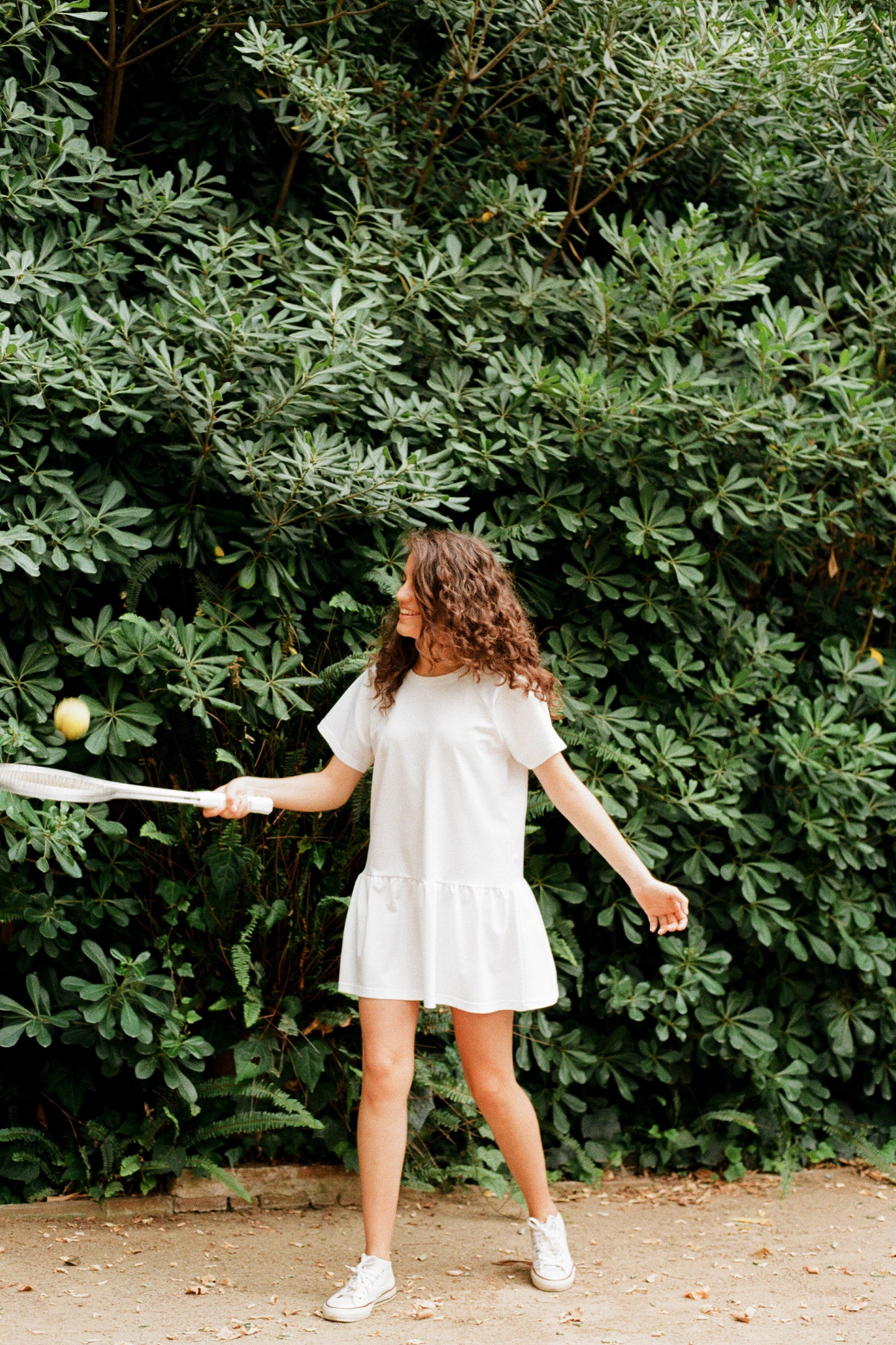 'Match Point' Mini Dress in White