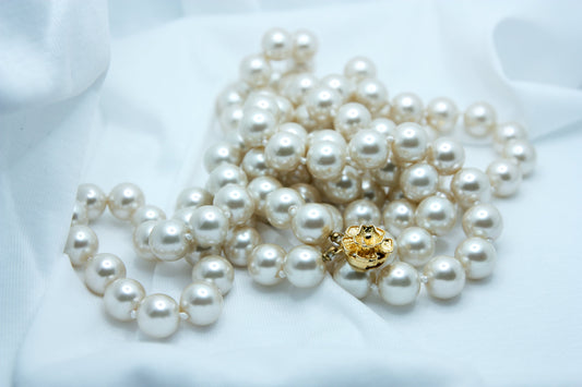 Three-Strand Faux Pearl Necklace